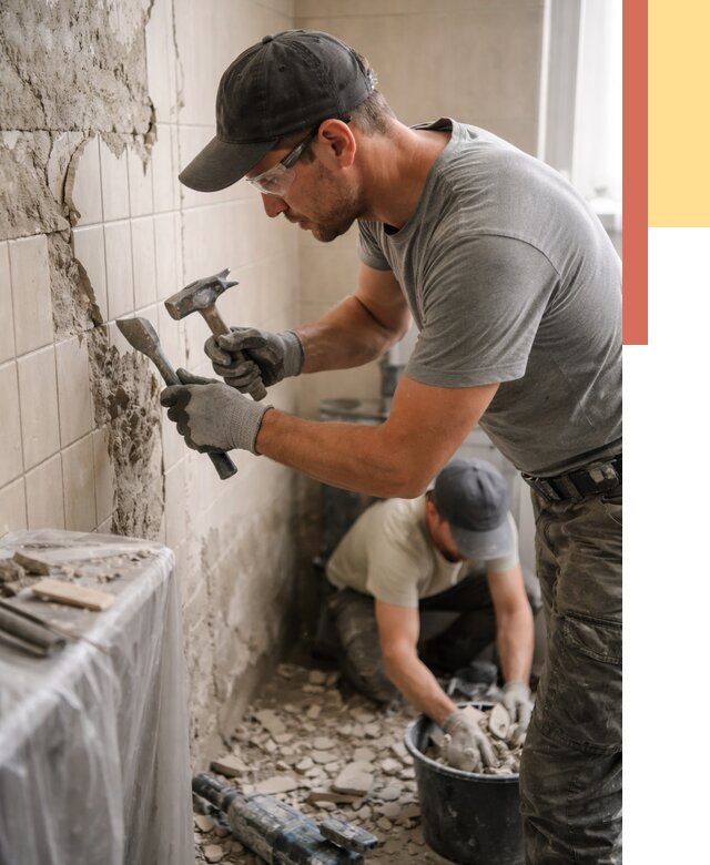 Демонтаж плитки со стен в Новороссийске от 868 руб. — быстро и недорого | ОТДЕЛОЧНИК-Нвр