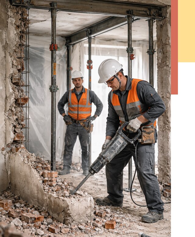 Снос несущих стен в Новороссийске от 10463 руб. — демонтаж несущей стены под ключ | ОТДЕЛОЧНИК-Нвр