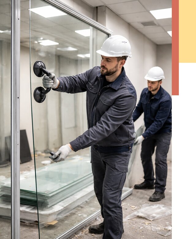 Демонтаж стеклянных перегородок в Новороссийске от 3267 руб. — быстро и недорого | ОТДЕЛОЧНИК-Нвр