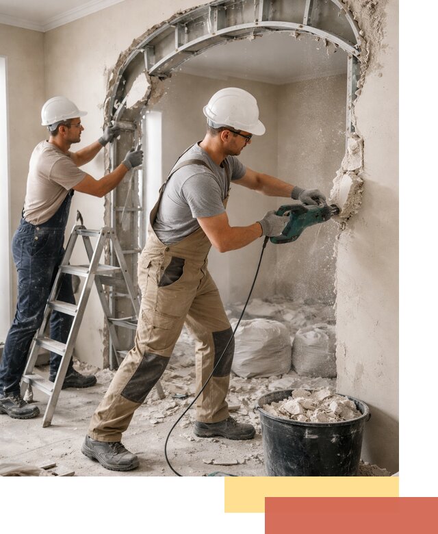 Демонтаж гипсокартонной арки в Новороссийске быстро и аккуратно