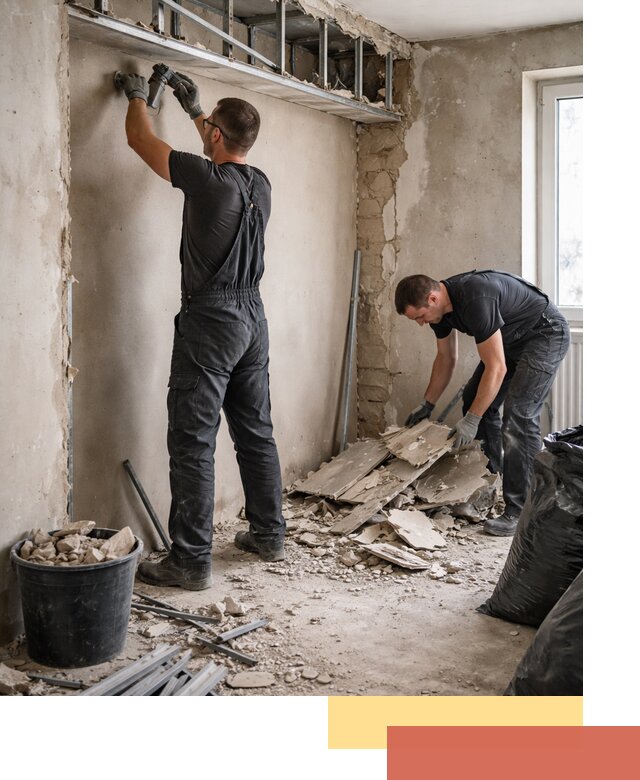 Демонтаж короба из гипсокартона в Новороссийске быстро и аккуратно