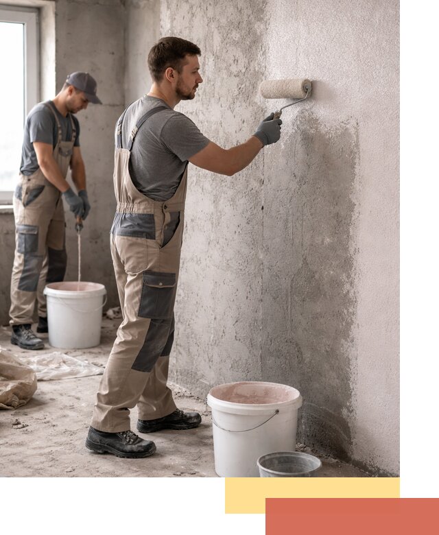 Нанесение бетоноконтакта на стены в Новороссийске для последующей отделки