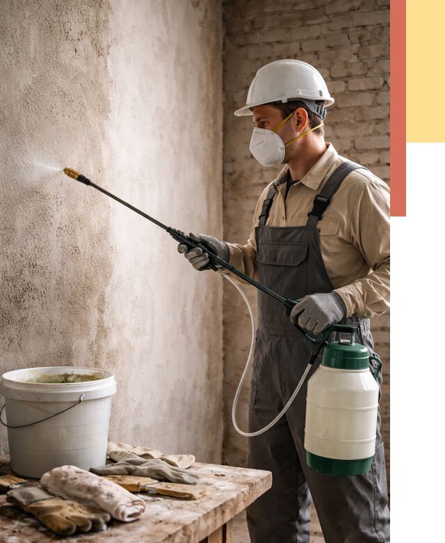 Антисептическая обработка стен в Новороссийске от 1225 руб. — быстро и недорого | ОТДЕЛОЧНИК-Нвр