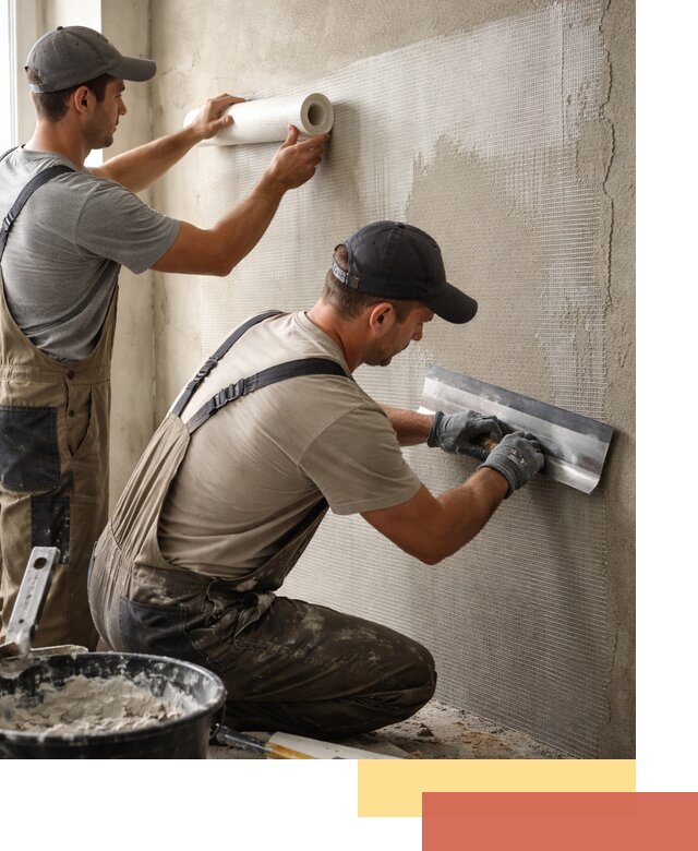 Армирование стен стеклосеткой в Новороссийске для прочной отделки