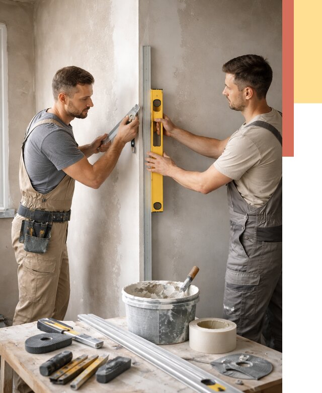 Выведение углов стен в Новороссийске от 1888 руб. быстро и недорого | ОТДЕЛОЧНИК-Нвр