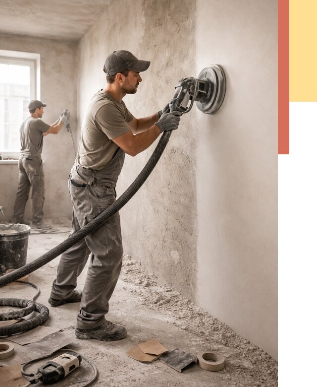 Шлифовка стен в Новороссийске от 1225 руб/м2 — быстро и недорого | ОТДЕЛОЧНИК-Нвр