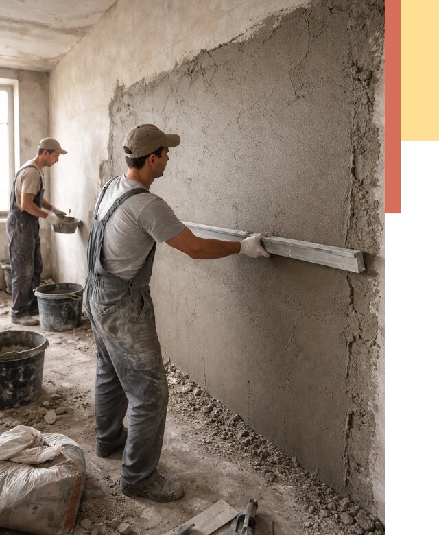 Цементная штукатурка стен в Новороссийске от 4594 руб/м2 — быстро и недорого | ОТДЕЛОЧНИК-Нвр