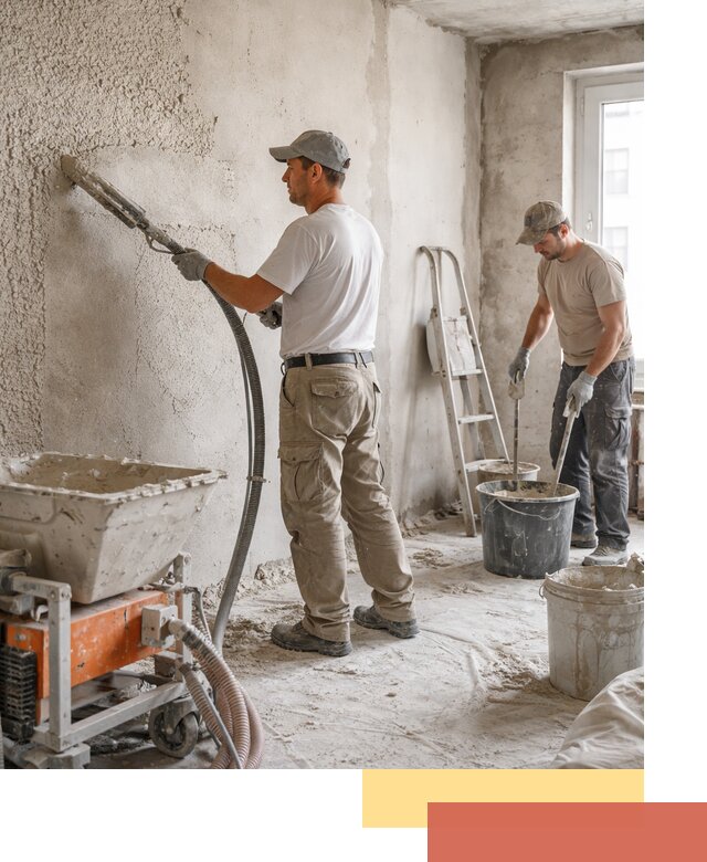 Машинная штукатурка стен в Новороссийске — быстро и качественно