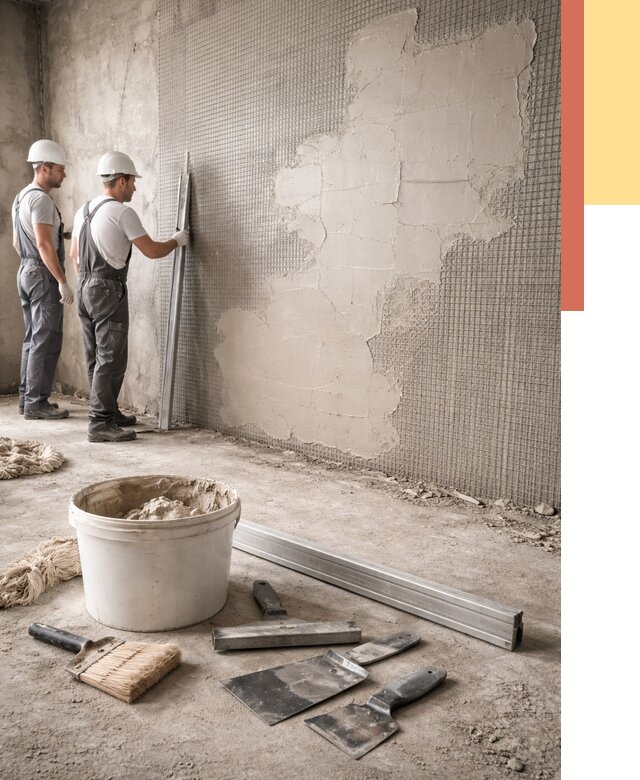 Штукатурка стен по сетке в Новороссийске от 5614 руб./м2 — быстро и недорого | ОТДЕЛОЧНИК-Нвр