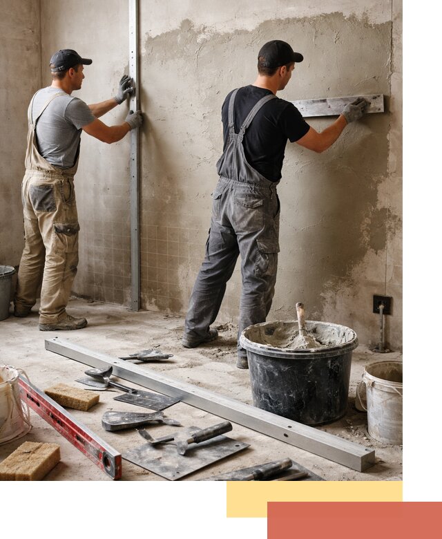 Профессиональная штукатурка стен под плитку в Новороссийске