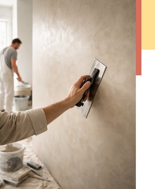 Венецианская штукатурка в Новороссийске от 3573 руб/м² — нанесение стен под ключ | ОТДЕЛОЧНИК-Нвр