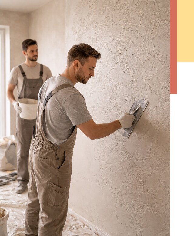 Фактурная штукатурка стен в Новороссийске от 4287 руб./м² — заказать под ключ | ОТДЕЛОЧНИК-Нвр