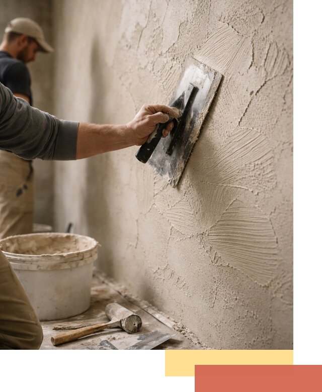 Фактурная штукатурка стен в Новороссийске — монтаж, отделка, реставрация