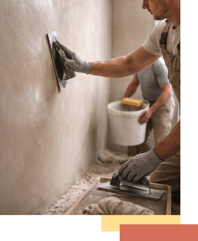 Нанесение марокканской штукатурки таделакт в Новороссийске