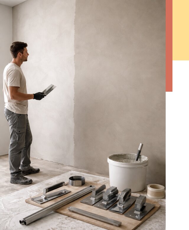 Нанесение микроцемента на стены в Новороссийске от 3267 руб./м2 под ключ | ОТДЕЛОЧНИК-Нвр