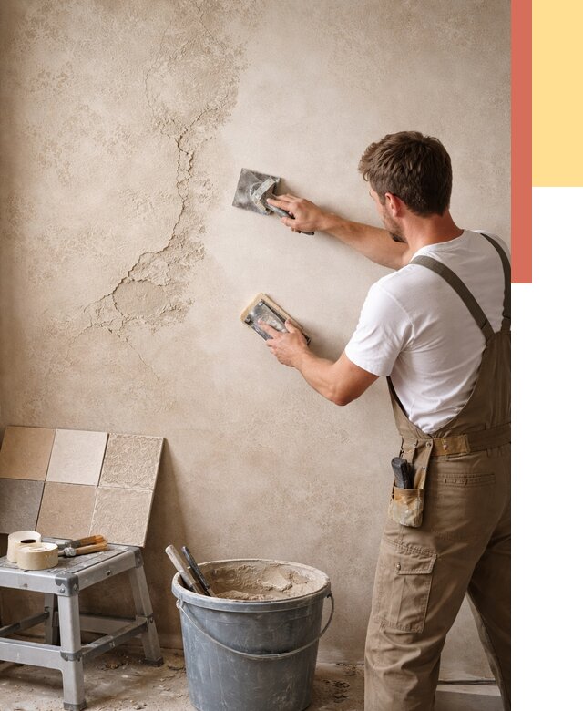 Ремонт декоративной штукатурки в Новороссийске от 4594 руб. под ключ | ОТДЕЛОЧНИК-Нвр