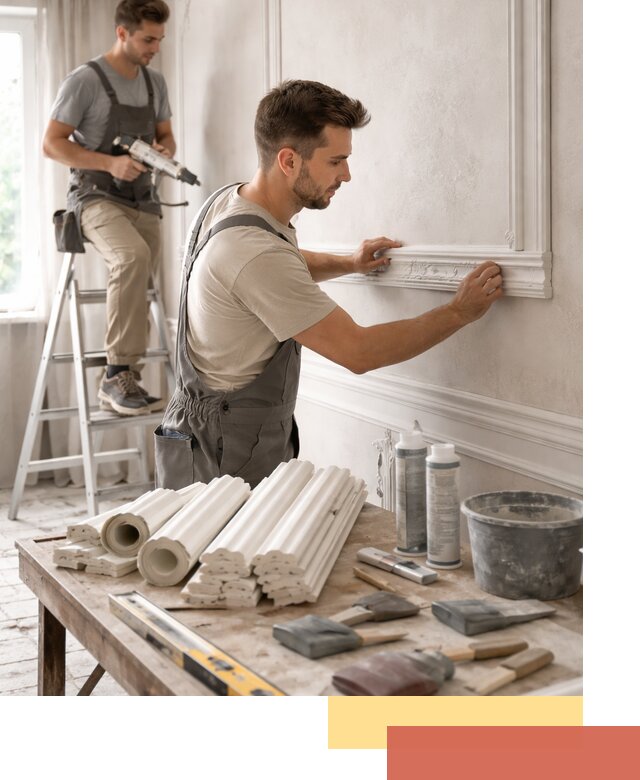 Монтаж лепнины на стены в Новороссийске профессионально и качественно