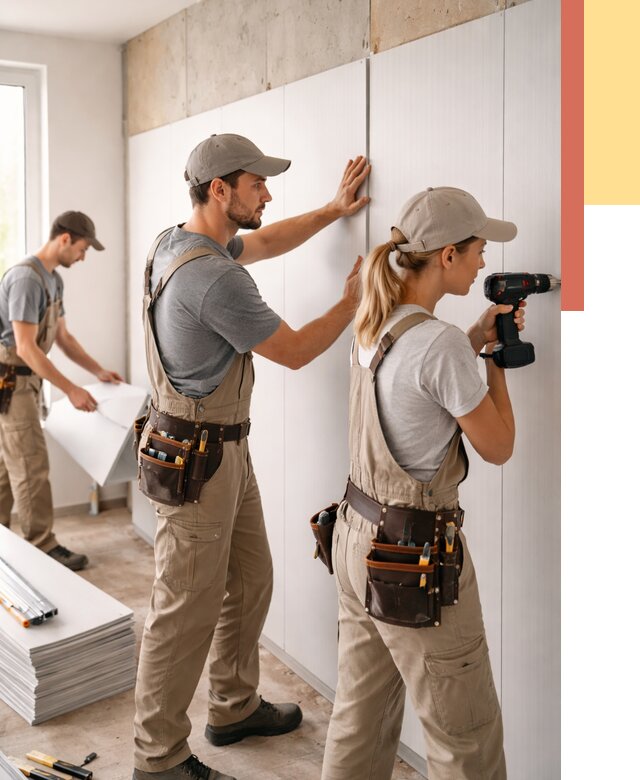 Монтаж ПВХ панелей на стены в Новороссийске от 459 руб/м2 — быстро и недорого | ОТДЕЛОЧНИК-Нвр