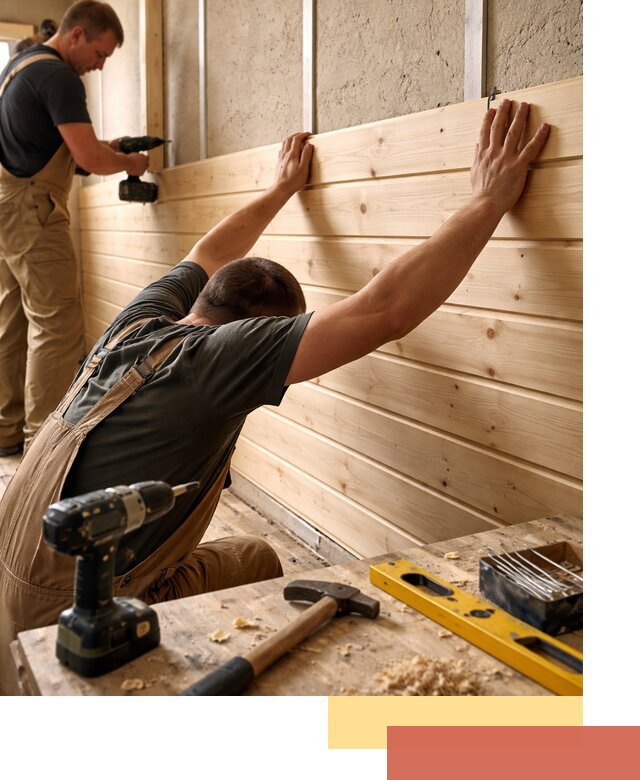 Монтаж деревянной вагонки на стены в Новороссийске быстро и качественно