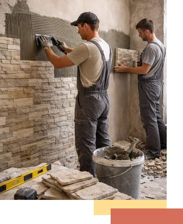 Монтаж искусственного камня в Новороссийске — облицовка стен и фасадов