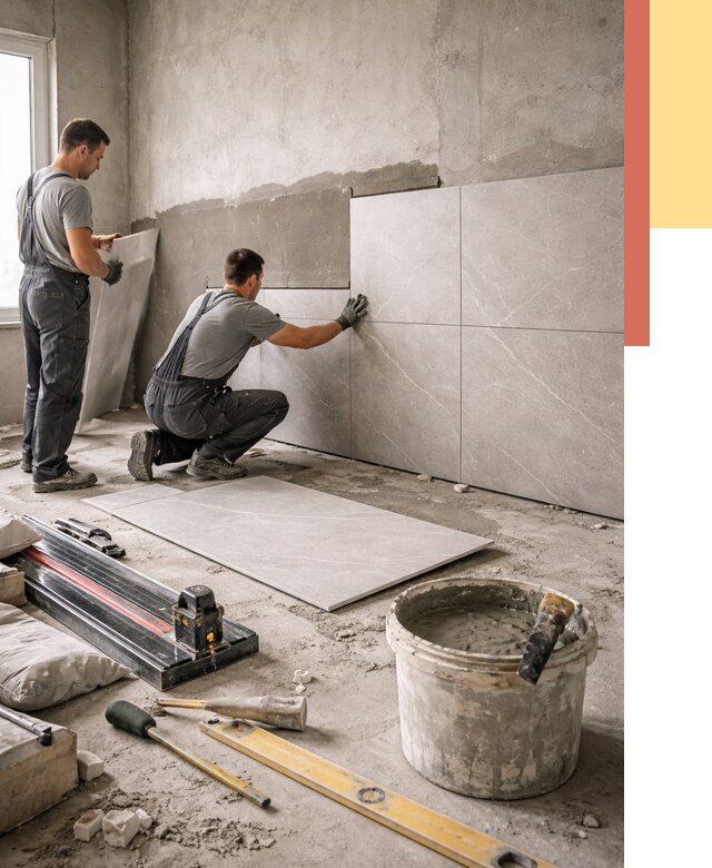 Облицовка стен керамогранитом в Новороссийске от 4287 руб./м² — услуги под ключ | ОТДЕЛОЧНИК-Нвр