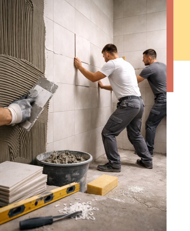 Укладка плитки на стены в Новороссийске от 868 руб. — качественно и недорого | ОТДЕЛОЧНИК-Нвр