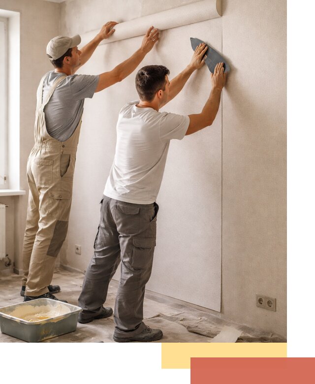 Поклейка виниловых обоев в Новороссийске профессионально и качественно