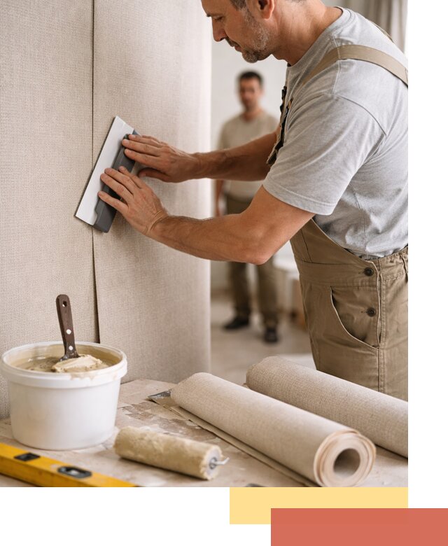 Поклейка текстильных обоев в Новороссийске профессионально и аккуратно