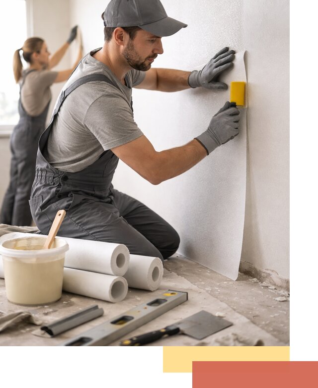 Поклейка стеклообоев профессионально в Новороссийске