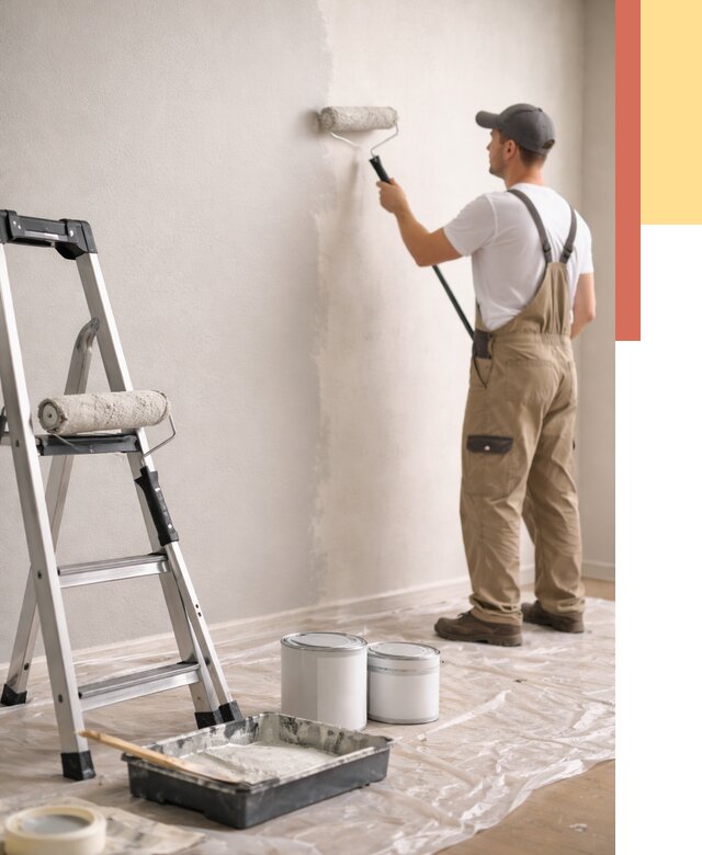 Покраска стен латексной краской в Новороссийске от 4594 руб. за м2 | ОТДЕЛОЧНИК-Нвр