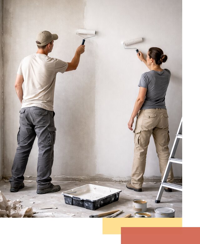 Окраска стен по стеклохолсту в Новороссийске качественно и долговечно