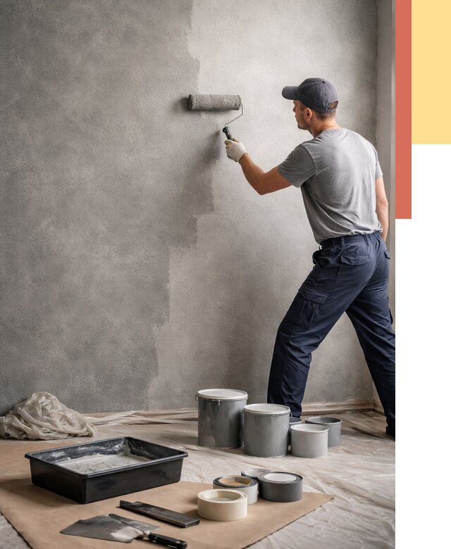 Покраска стен под бетон в Новороссийске от 664 руб. за м2 — быстро и недорого | ОТДЕЛОЧНИК-Нвр