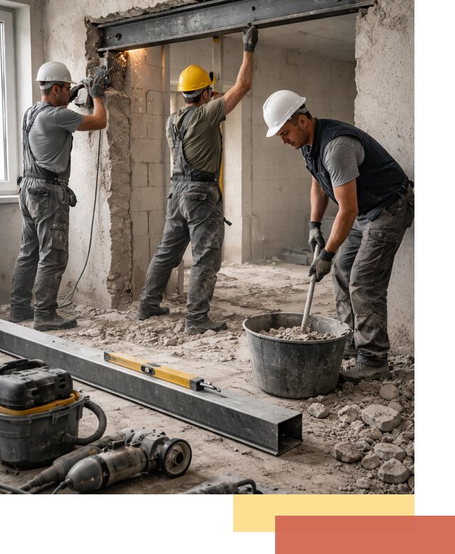 Создание проемов в стенах и несущих конструкциях в Новороссийске