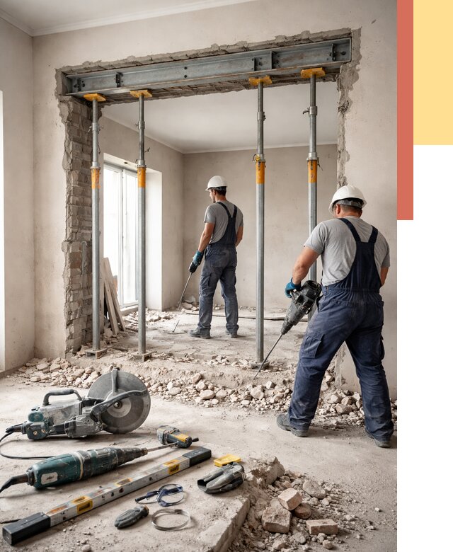 Прорезка проема в стене в Новороссийске от 4594 руб. — быстро и недорого | ОТДЕЛОЧНИК-Нвр