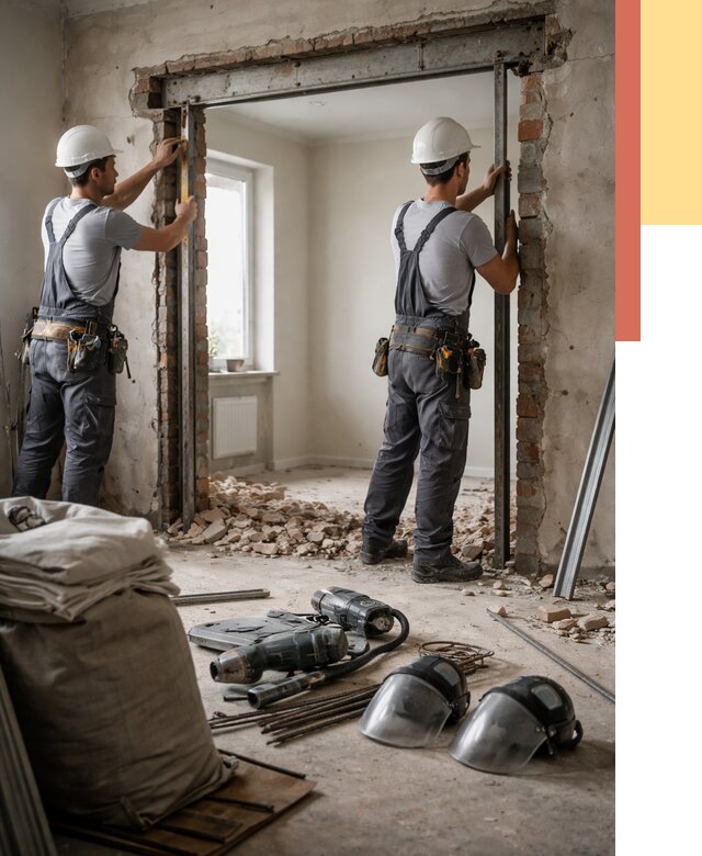 Расширение дверного проема в Новороссийске от 12760 руб. под ключ | ОТДЕЛОЧНИК-Нвр