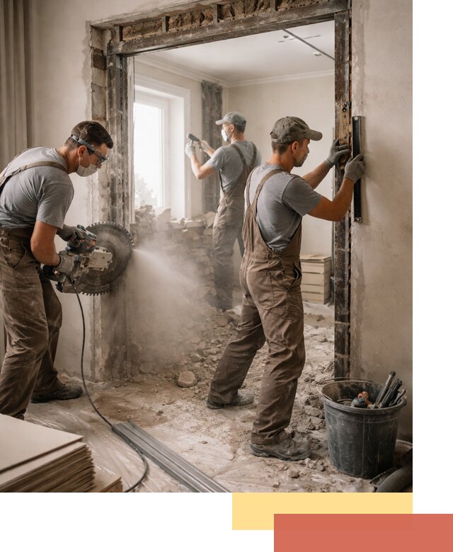 Расширение дверного проема под установку новой двери в Новороссийске