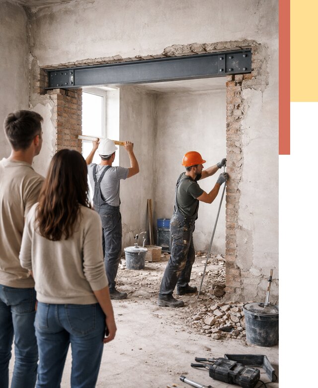 Усиление проема в стене в Новороссийске от 9698 руб. — усиление дверного проема металлоконструкцией | ОТДЕЛОЧНИК-Нвр