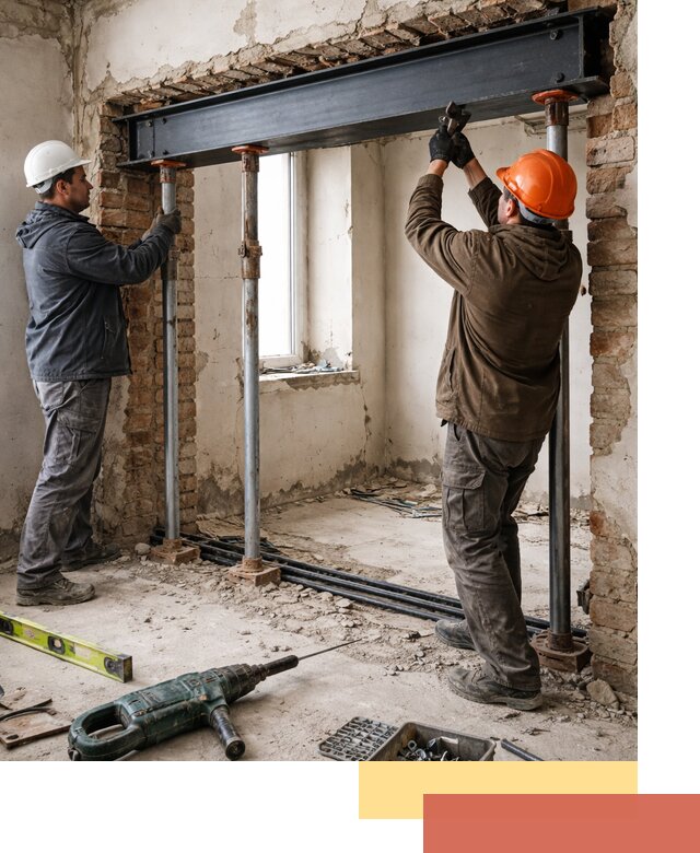 Усиление проема в стене в Новороссийске для расширения и безопасности