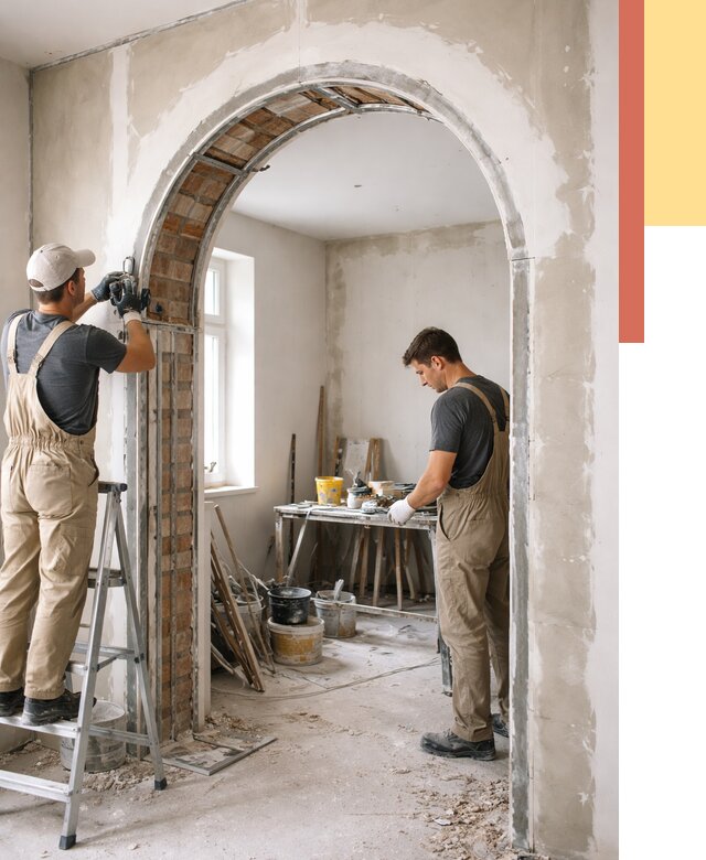 Устройство арочного проема в Новороссийске от 9698 руб. под ключ — быстро и недорого | ОТДЕЛОЧНИК-Нвр