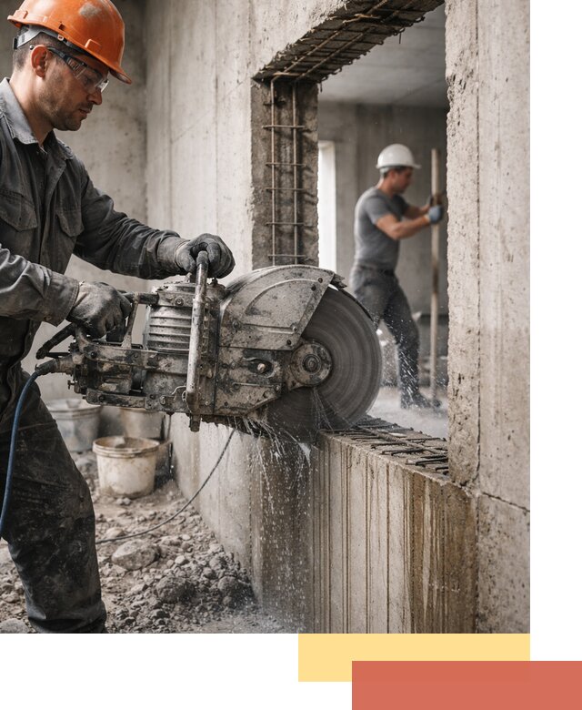 Алмазная резка проемов в Новороссийске быстро и точно