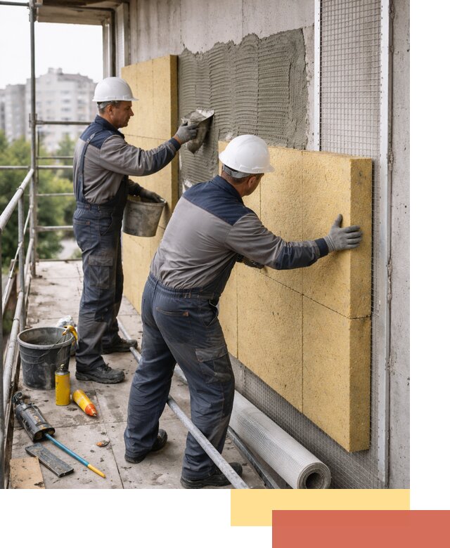 Утепление стен зданий и домов в Новороссийске качественно и надежно