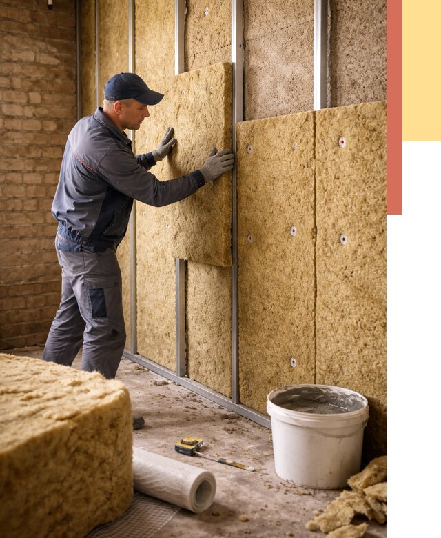 Утепление стен минватой в Новороссийске от 1378 руб./м2 — недорого и быстро | ОТДЕЛОЧНИК-Нвр