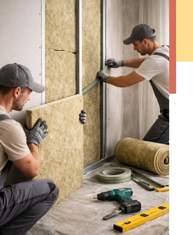 Шумоизоляция стен в Новороссийске под ключ от 1888 руб. | ОТДЕЛОЧНИК-Нвр