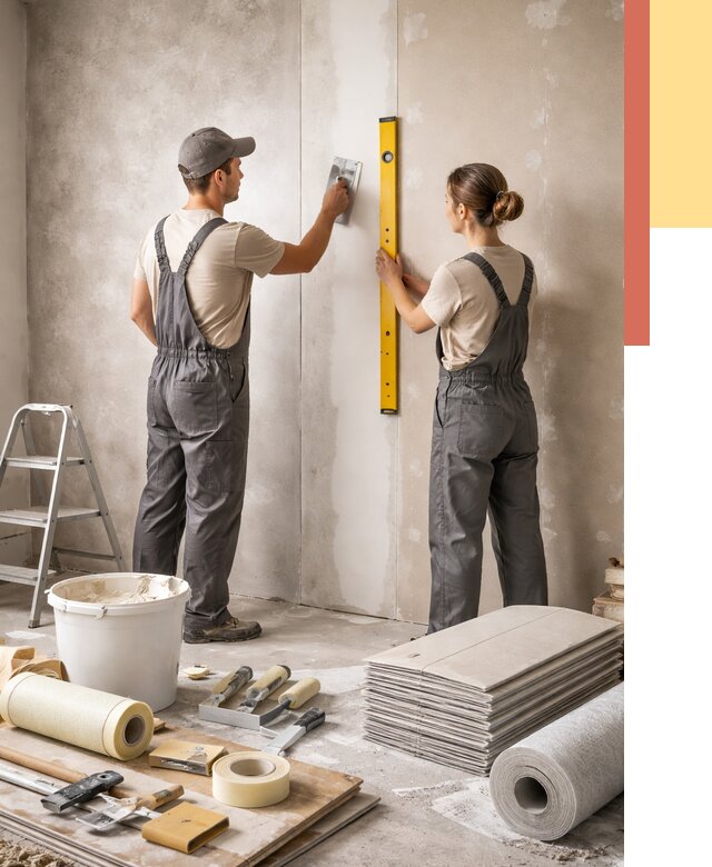 Отделка стен в Новороссийске от 1531 руб/м² — недорого, быстро, под ключ | ОТДЕЛОЧНИК-Нвр