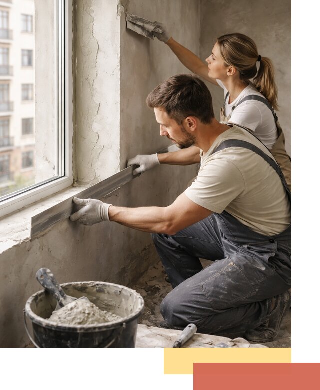 Штукатурка откосов дверей и окон профессионально в Новороссийске