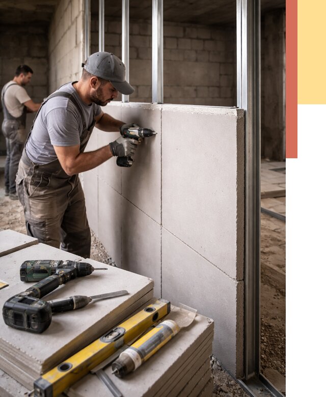 Кладка влагостойких перегородок ПГП в Новороссийске от 1225 руб. под ключ | ОТДЕЛОЧНИК-Нвр