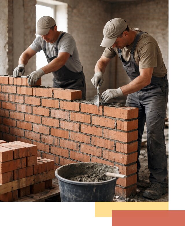 Кладка кирпичных перегородок под ключ в Новороссийске