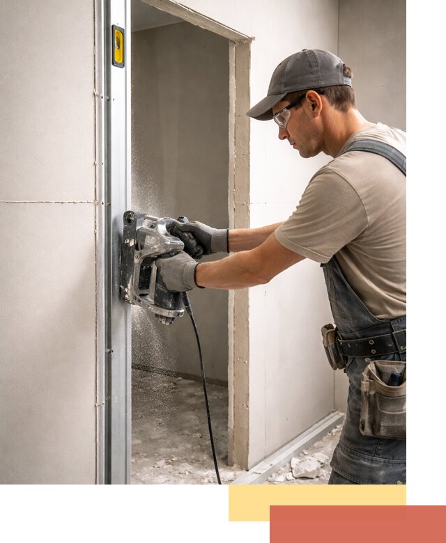 Устройство дверного проема в перегородке в Новороссийске