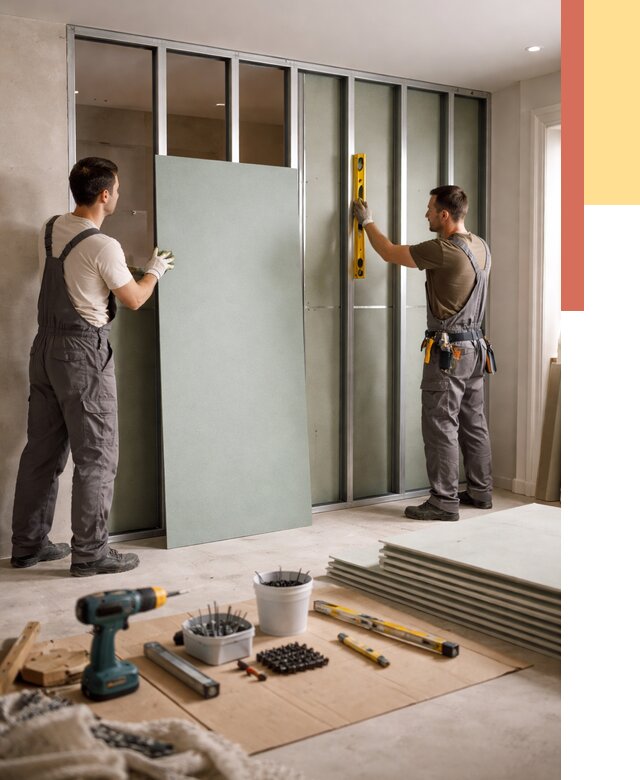 Перегородка из влагостойкого гипсокартона в Новороссийске от 4900 руб. — монтаж под ключ | ОТДЕЛОЧНИК-Нвр