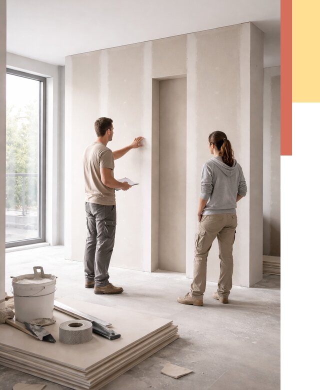 Зонирующая перегородка из гипсокартона в Новороссийске от 2858 руб. под ключ | ОТДЕЛОЧНИК-Нвр